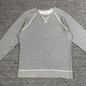 Pistol Lake French Terry Crewneck Sweatshirt Men M Heather Gray Raglan Sleeve